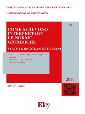 cover image of Come si devono interpretare le norme giuridiche